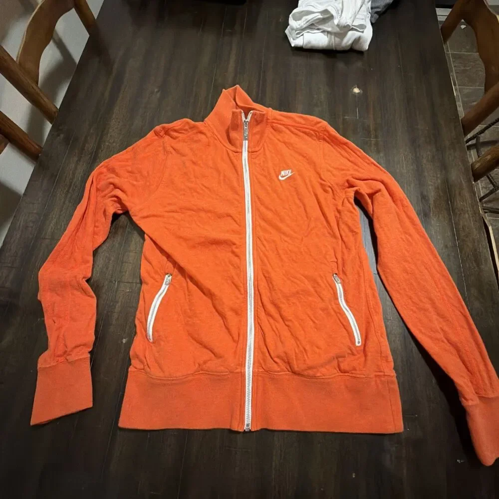 Nike Sweatshirt Full Zip Men's Medium Vintage Metal Zip